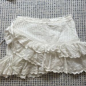 Love Shack Fancy White Skirt